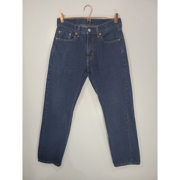Levi's Other - Levis 505 Regular Fit Straight Leg Jeans Mens 30x30 Dark Indigo Blue 00505-0216